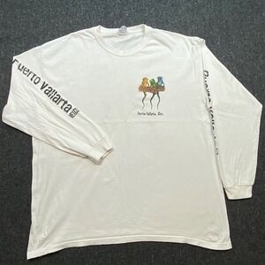 Yazbek Souvenir Men 2XL Puerto Vallarta Mexico Iguana Graphic Long Sleeve Shirt